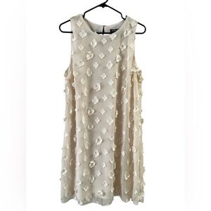 Prelude ivory floral mini dress with bow back detail